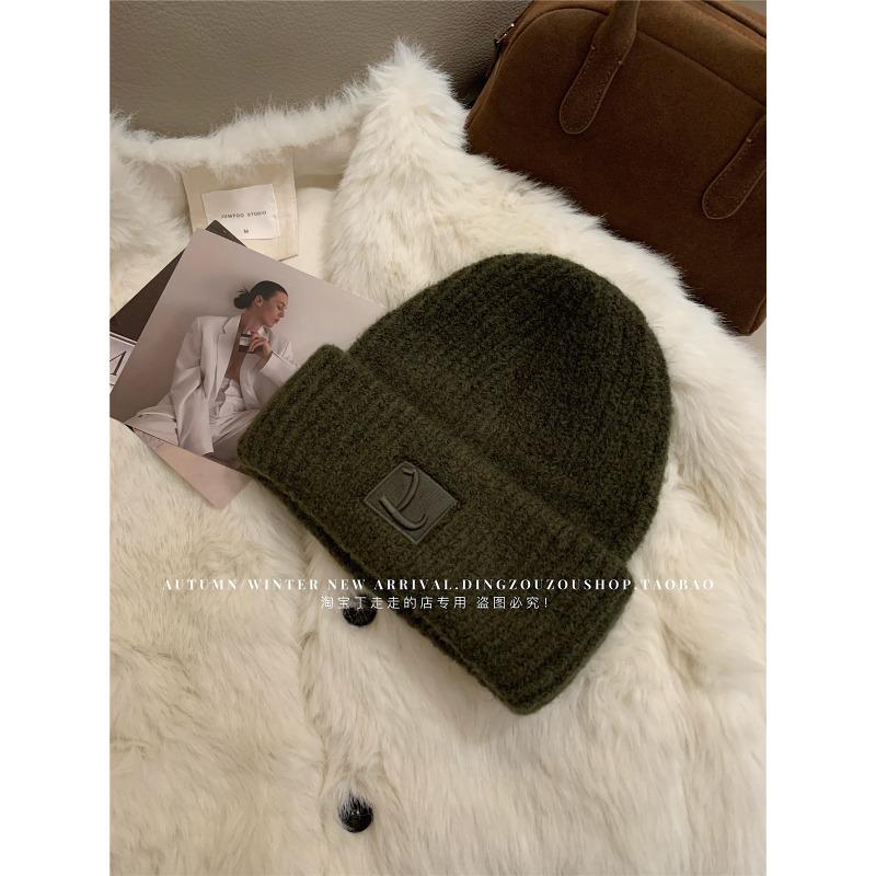 

Включаючи вовняні в язані шапки, дитячі осінньо-зимові теплі, потовщені вовняні шапки великого обхвату голови, для маленького обличчя, з вухозахисниками, холодні шапки L（58-60cm）