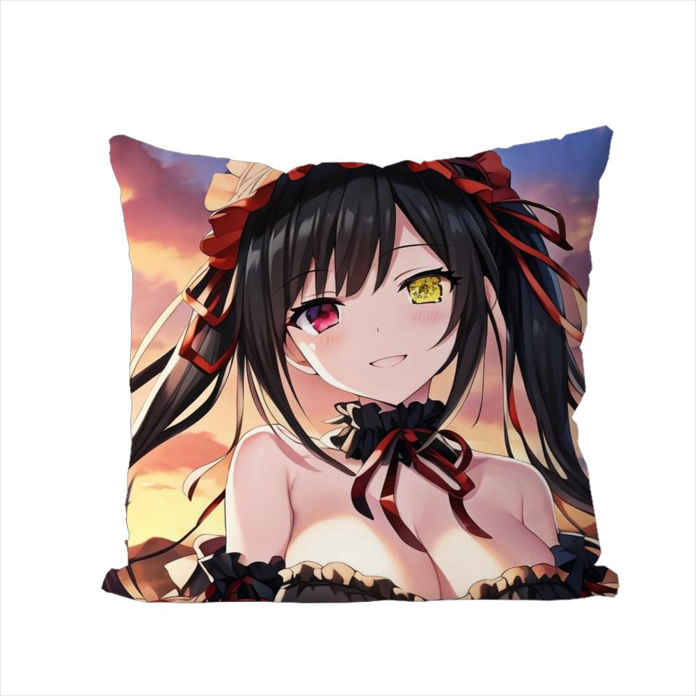 Tokisaki Kurumi Kissenbezug Für Auto Sofa Dekoratives Zuhause Zweiseitiger Druck Plüsch Quadratisch Wurfkissen Kissenbezug