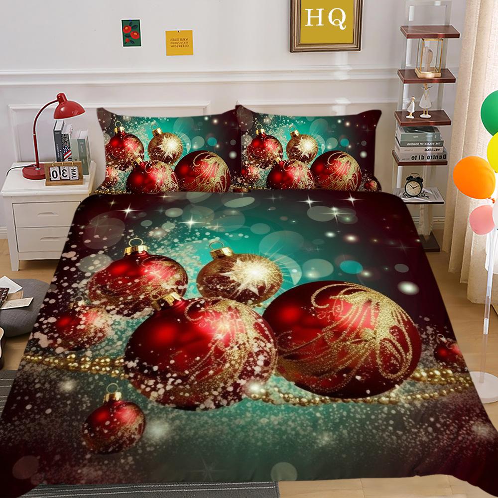 

Рождественский фонарь 3D-печать Полиэстеровая наволочка Пододеяльник Набор из двух или трех предметов EU Single 135*200