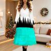 Halloween Women's Floral Print Midi Dress A Line Dress Vacation Casual Daily Regular Fit  Long Sleeve V Neck Black  Spring Fall
