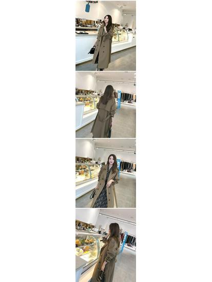 2025 Spring Drape Trench Coat: Women's Mid-Length, Over-the-Knee, British Style, Modern Goddess Elegance.