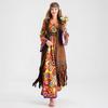 Stylish Polyester Hippie Costume For Women Featuring 70s Retro Disco Vibes Ideal For Halloween Celebrations