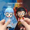 Nezha Face-Changing Keychain: Conquer the Dragon King, Ao Bing Press-to-Change Doll Pendant