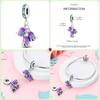 New Copper Fashion Spring Carnation Flower Parrot Charm Bead Suitable For 3Mm Bracelet Diy Fine Jewelry Gift Making