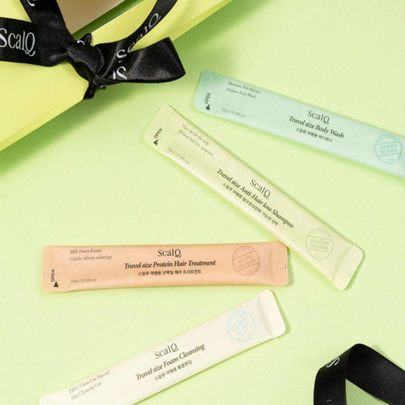 ScalQ Travel Kit Zero Waste 4-Piece Travel Toiletry Set