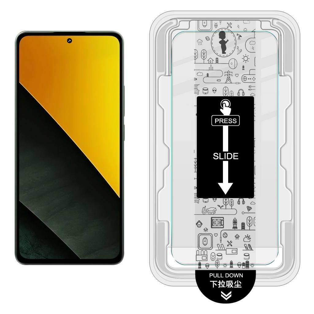 IMAK H Series For Xiaomi Poco M7 Pro 5G Tempered Glass Screen Protector Dust-free Installation Film (Fingerprint Unlock)