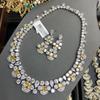 Wih Yellow Diamond Necklace Earrings Luxury Celebrity Temperament Women'S Evening Dress Banquet Jewelry
