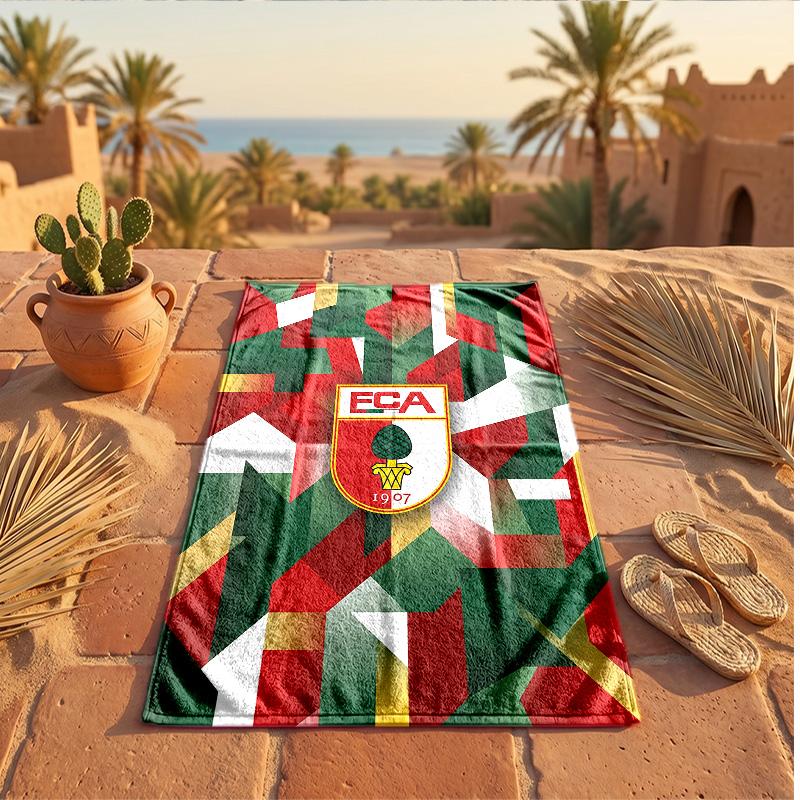 FC Augsburg FC Print Mikrofaser Strandtuch Schnelltrocknend Saugfähig Großes Handtuch für Strand Schwimmen Reisen