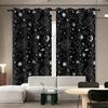 Adorable Astronaut Window Panel Drapes Spaceship Rocket Moon Eyelet Blackout Curtain Galaxy Star Outer Space Curtains for Kids Room Decor