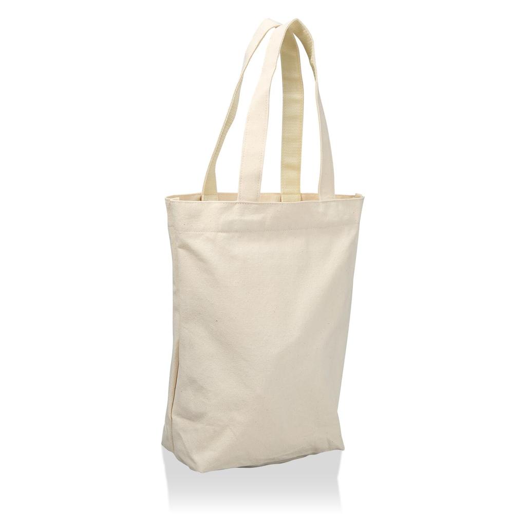 elf Canvas Tote Bag, Lightweight, Large Capacity, Perfect for School, Commuting, Leisure, and Town Use, 320-1350, White