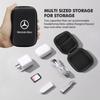 For Benz Car Logo Earphone Organizer Box EVA Zipper Headset Storage case Accessories AMG Exclusive W204 W222 W205 W203 W213 W124 XT3