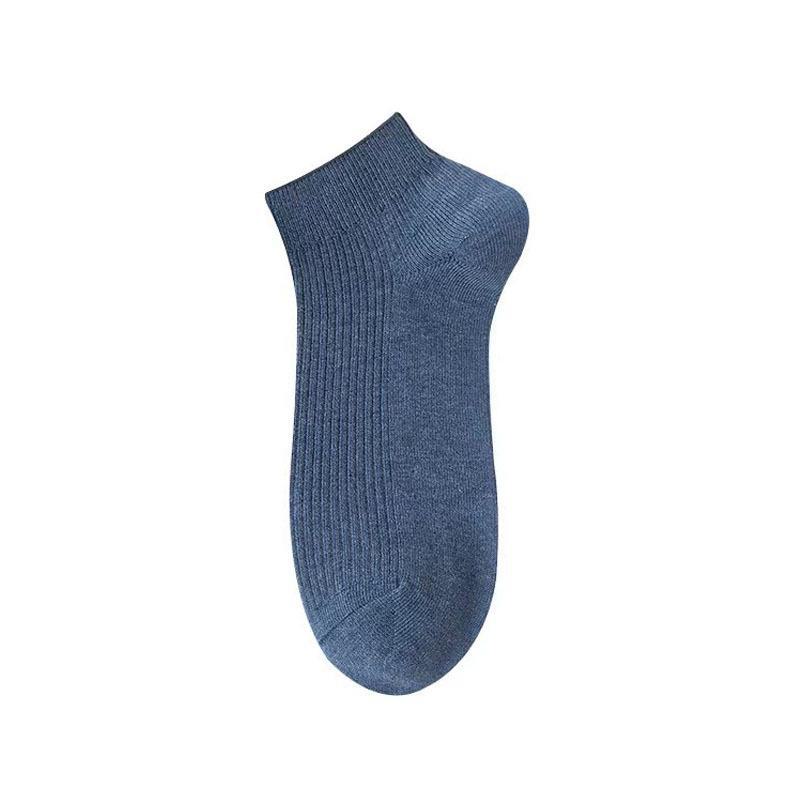 

Чоловічі модні дихаючі літні шкарпетки – короткі, тонкі, що вбирають піт, однотонні, з низьким вирізом у стилі човник. One size Темно-синій