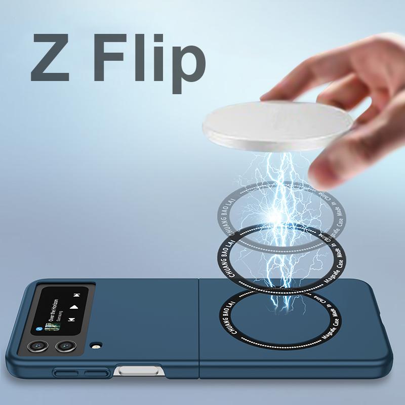 Magnetic Wireless Charging Case for Samsung Galaxy Z Flip 3 4 Galaxy Z Fold 3 4 5G Magsafe Case Anti Fingerprint Shockproof Cover Case