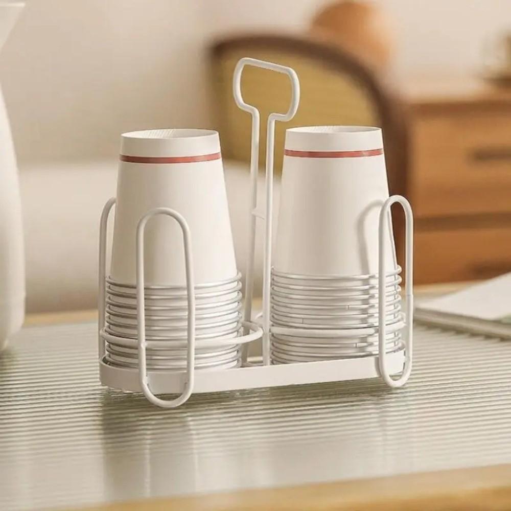 Metalen Beker Opbergrek Uitgesneden Ontwerp Keuken Papieren Bekerhouder Duurzame Bekerhouder Dispenser