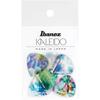 Ibanez KALEIDO Series Pick Set Colorful short teardrop using Tritan pick (6 pieces) - design, shape, 1.2mm thickness, material. (PCP16XH-C2)