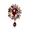 Glitter Sparkle Luxury Vintage Retro Brooches for Girls Elegant Crystal Trendy Jewelry for Women Ladies Accessories Low MOQ