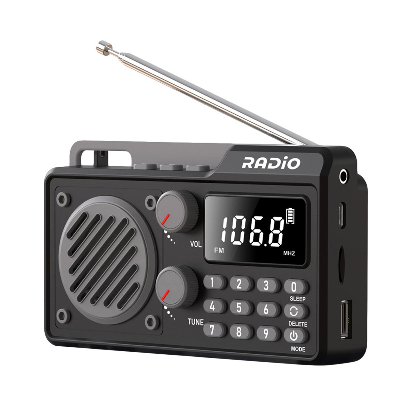 

Q7 AM FM Радіо 1500 мАг Акумуляторне Підтримка TF-карти USB-накопичувача Навушники Таймер сну Бездротовий BT-динамік Аварійне радіо для літніх людей