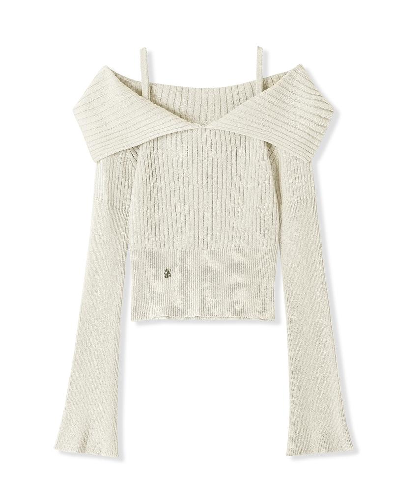 AVANDRESS Seul Sailor Off Shoulder Knit - 4Col