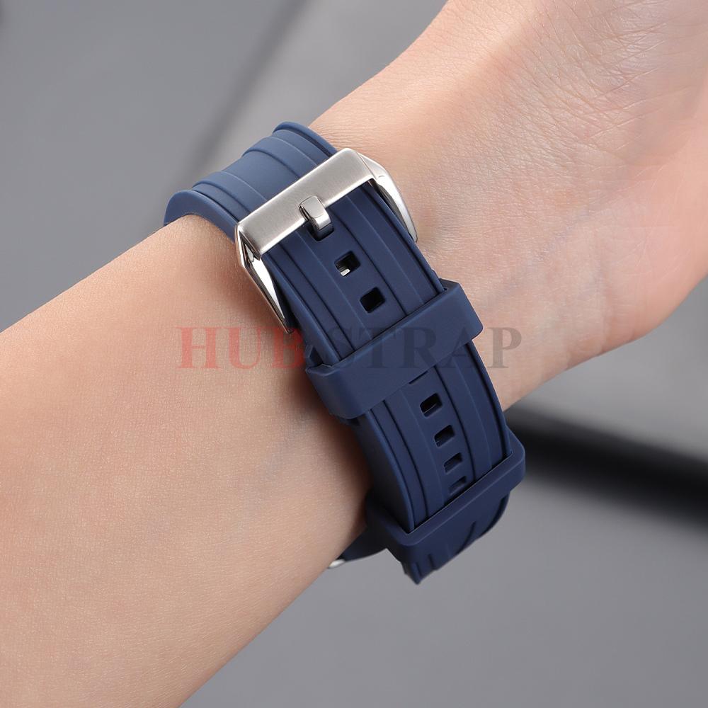 20 22mm Gummi-Uhrenarmband Universelles Armband für Rolex Weiches Silikon Wasserdicht Schnellverschluss Armband Uhrenzubehör