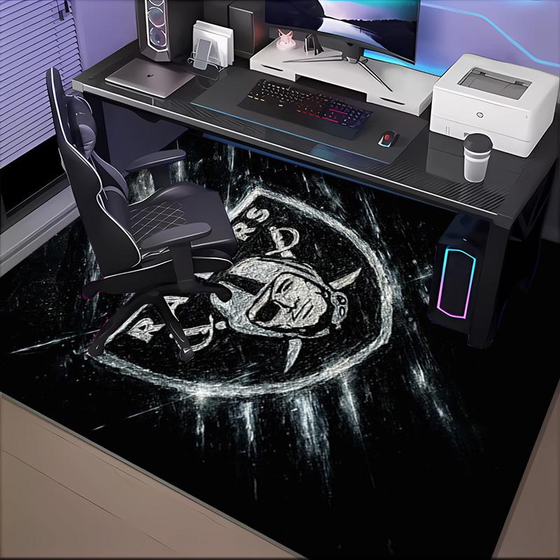 Raiders Football Legacy Printed Office Carpet Chair Cushion  Entryway Rug, Rugs for Living Room, Bedroom Christmas gifts