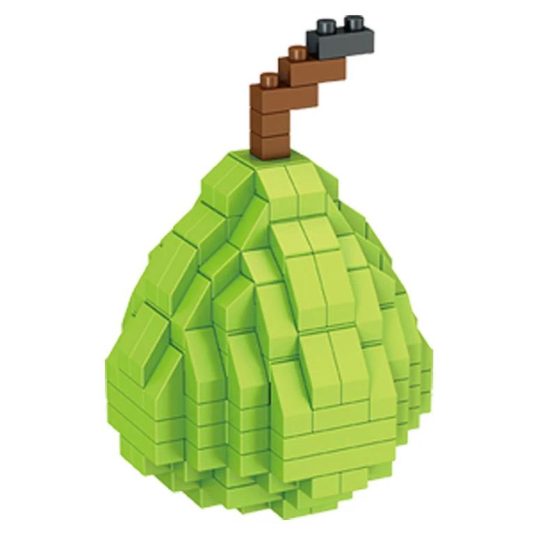 Mini Blocs de Construction Fruités Jouer Fruit Pomme Banane Modèle Nourriture Heureuse DIY Assembler Décoration de Bureau Bricsk Cadeau Jouets pour Enfants