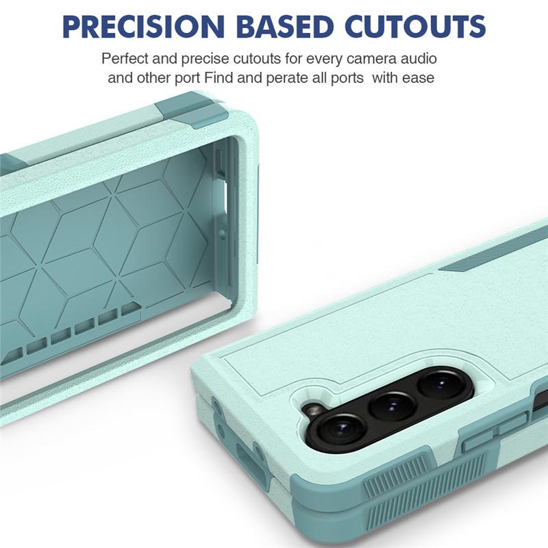 Applicable to Samsung Z flip7 contrasting color anti-fingerprint mobile phone case fold5 two-in-one sailing anti-drop cover