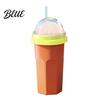 Eenvoudige Bediening Slushy Maker Zelfgemaakte Slushie Beker Vriezer Knijpbeker voor IJsdrankjes Voedselkwaliteit BPA-vrij Siliconen Smoothie Sap Frisdrank Herbruikbaar