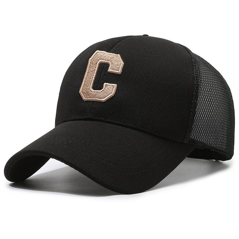 Letter Embroidery C Baseball Cap Adjustable Breathable Outdoor Protection Sun
