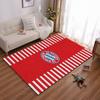 "Bayern Munich Logo Red Striped Rug Non-slip rug suitable for living room and bedroom sofas."