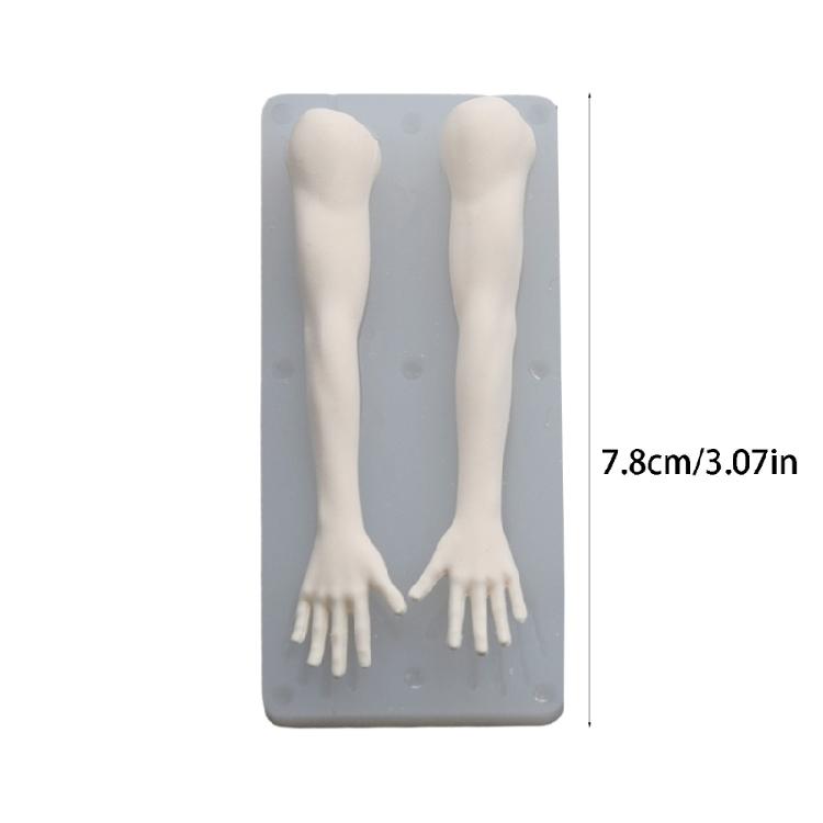 Flexible Resin Mold Small Ornament Molds Human Arm Shape Silicone Texture for Epoxy Crafts and Creative Wall Decorations