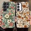 Retro Little Flower Fashion Soft Cover Capa Phone Case for Samsung Galaxy S25 S24 Ultra S20 FE A36 A56 S23 S23Ultra A26 S25Ultra