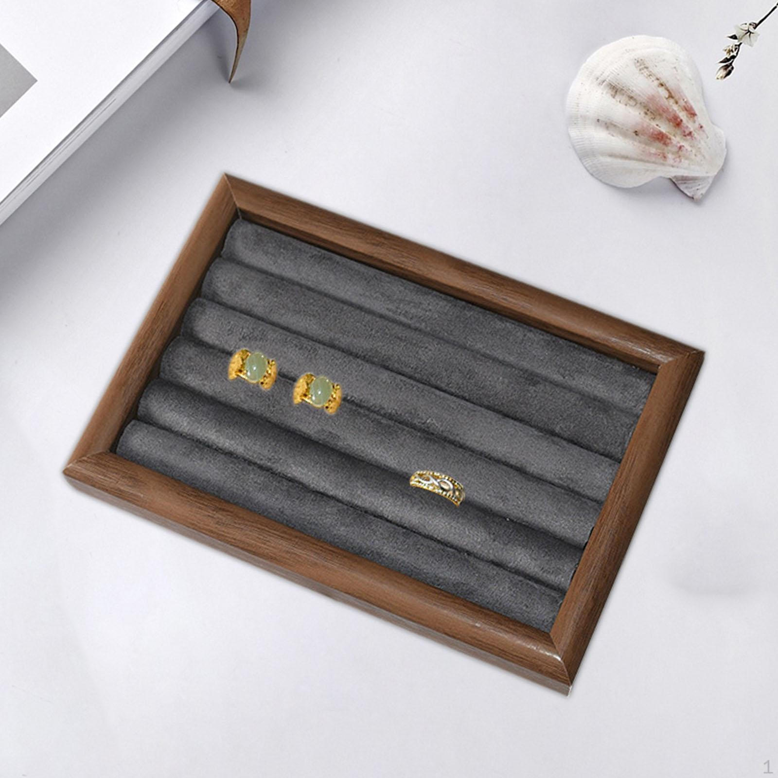 

Шикарная подставка для ювелирных изделий для организации колец и сережек Walnut