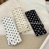 4.5x135cm White Black Beige Korean Long Skinny Hair Scarf for Women Polka Dot Fashion Headband Neckerchief Hair Accessories