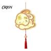 Handgefertigtes Papierlaternen-Bastel-DIY-Kit im chinesischen antiken Stil, handgehalten beleuchtbar mit LED-Lichterkette & traditionellem Quasten-Dekor, Hase Schmetterling Lotus