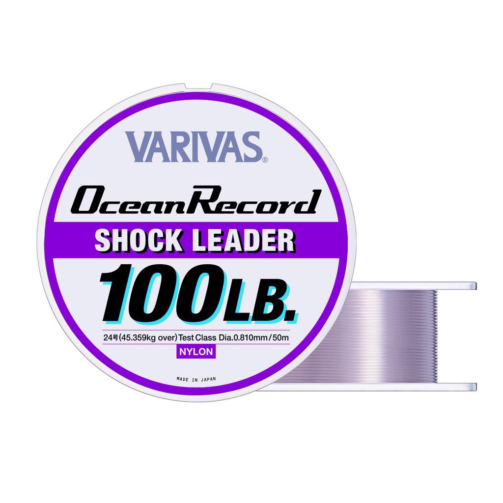 Morris VARIVAS Ocean Record Shock Leader Nylon 50m 100lb Misty Purple #24 #24/100lb