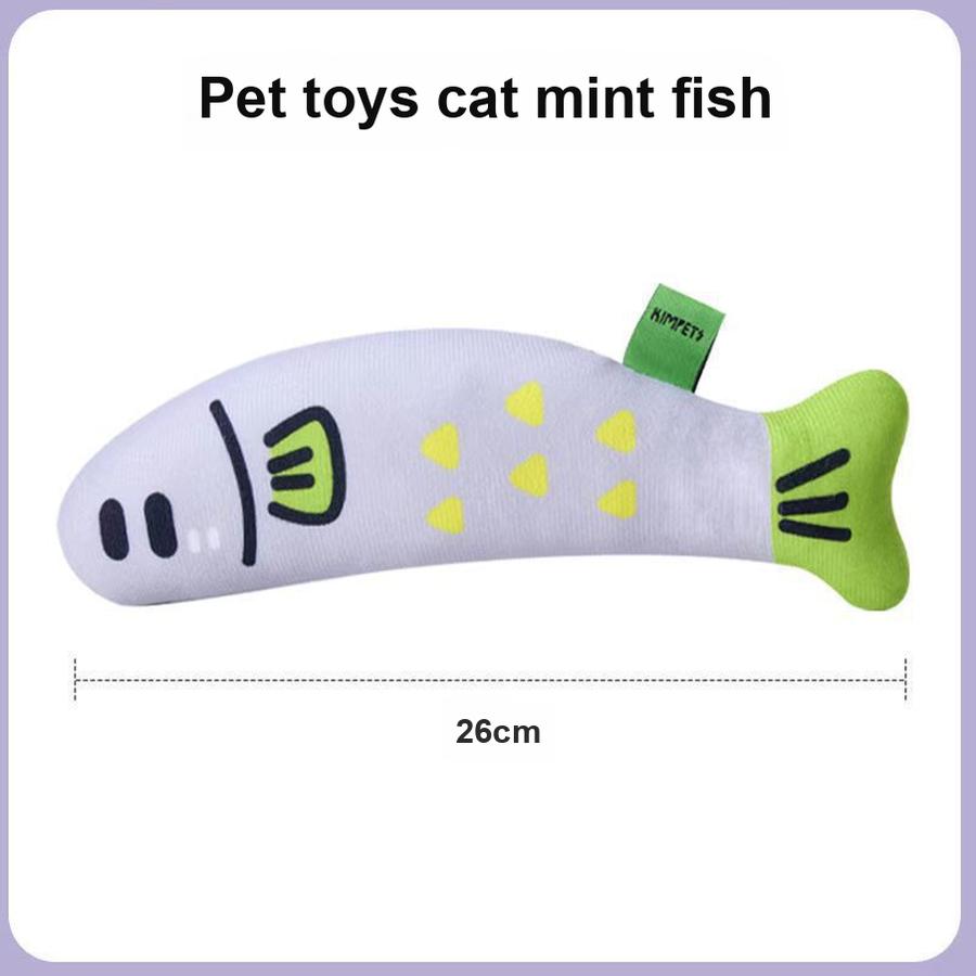 

Cat Mint Toy, Catnip Fish Toy, Funny Cat Toy, Plush Fish, Boredom Relief Catnip Toy, Simulation Fish, Popular Cat Toy 26cm сірий колір