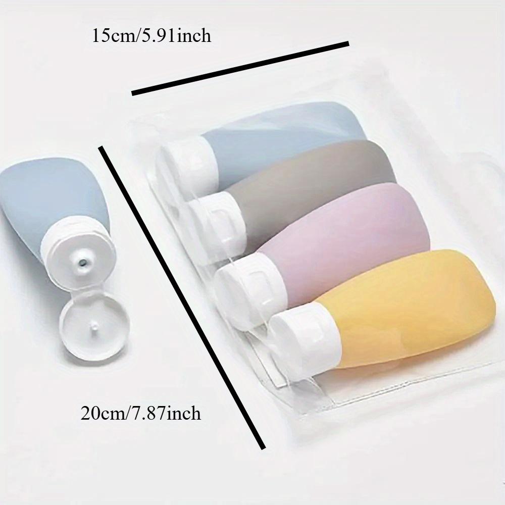 4Pcs Travel Botttle Refillable Bottles Soft Lotion Shampoo Bottle Empty Cosmetic Containers PP Squeeze Tube Makeup Tools