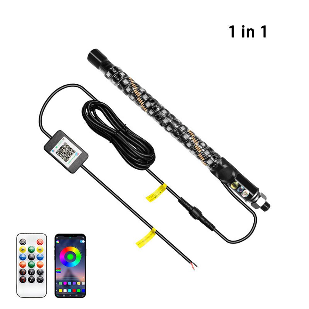 

90CM Flagpole Decorative Light 2FT LED ambient light RGB Atmosphere lights Led Antenna light for Pickup SUV ATV Beach Motorcycle 1pcs 90CM