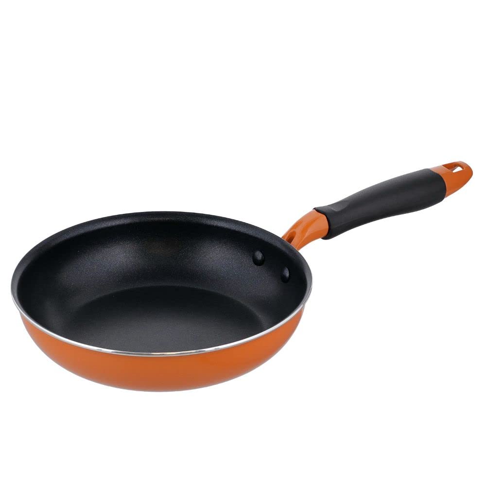 Bestco Frying Pan, 20cm, Gas Stove, Orange, 3 Million Cracks Abrasion Resistant, ND-5781