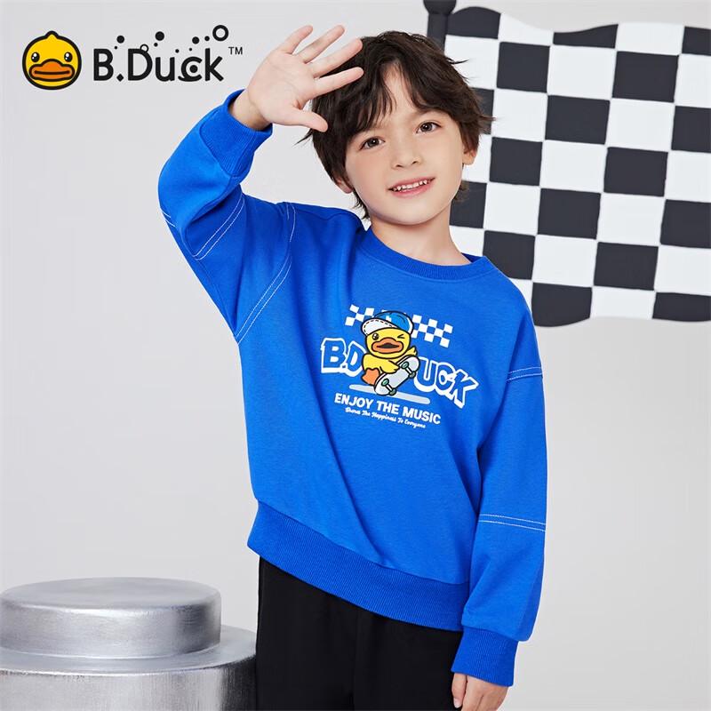 B.Duck Boys' Cartoon Round Neck Sweatshirt