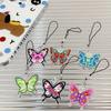 Unique Butterfly Phone Lanyard Colorful Butterfly Wristlet Keychain Bracelets for Women Girls Acrylic Animal Keyring