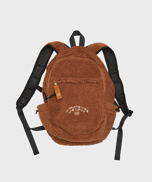 Ooowl Fleece Backpack We Love Camel Brown