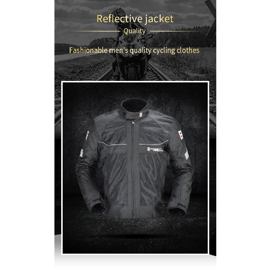 Men Motorcycle Armor Jacket Coat Summer Winter Warm Male Motorbike Riding Reflective Anti-collision Moto Protective Gear Jacket