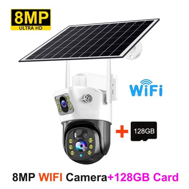 4MP/8MP HD WiFi Outdoor Wireless PTZ Solar IP Eingebauter Akku Videoüberwachungskamera V380 Pro Wasserdichte Kamera