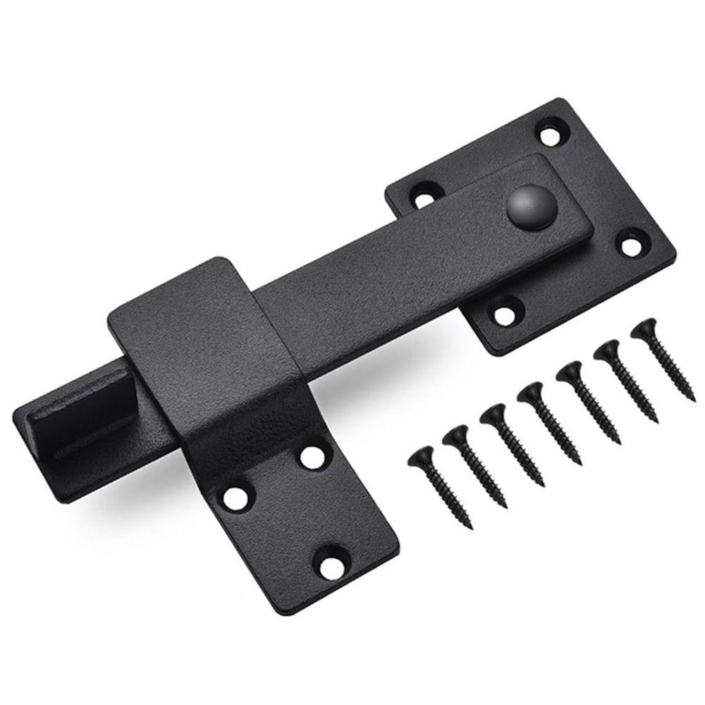 5.5 Inches Barn Door Lock Black Safety Gate Lock Rustic Flip Gate Latch  Fence