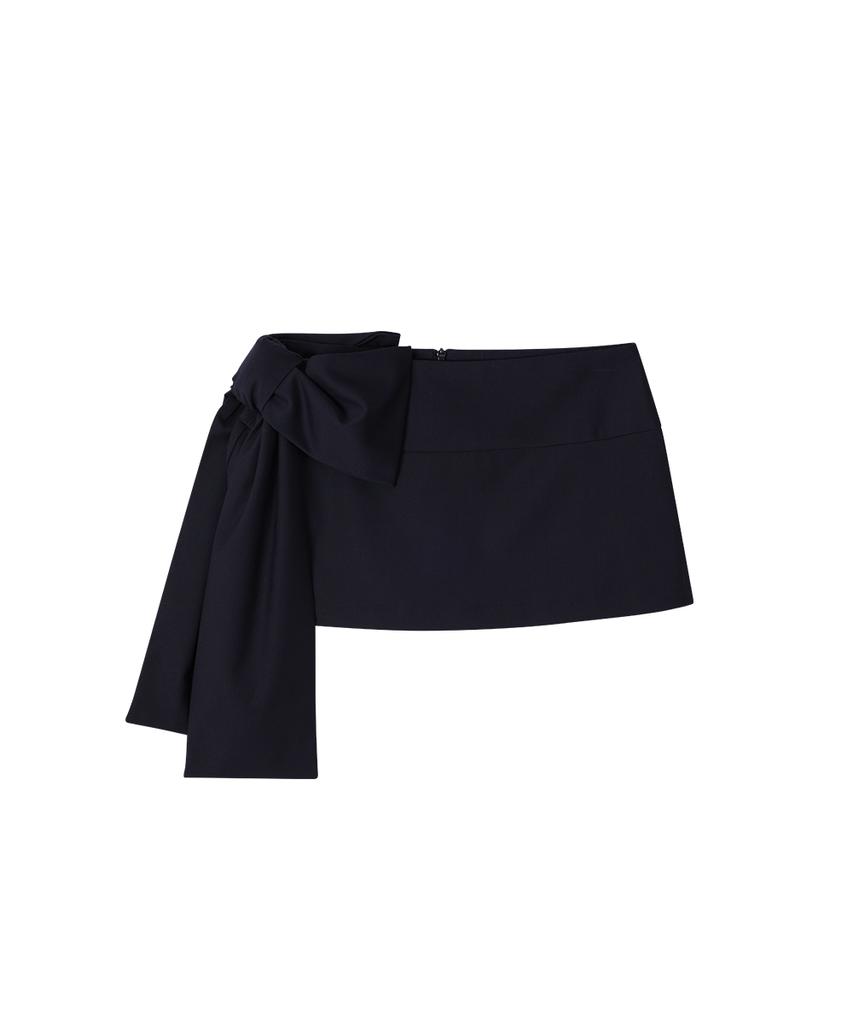 CRANK Ribbon Micro Skirt_Navy