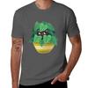 Black Cat In planter TShirt Minimal Art Print TShirt