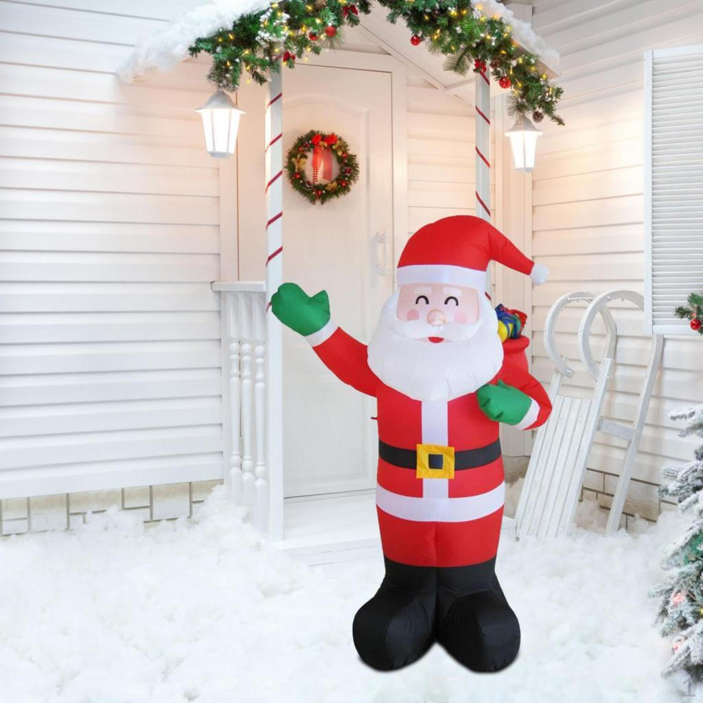 

Inflatable Christmas Santa Lighted up for Garden Yard Decor