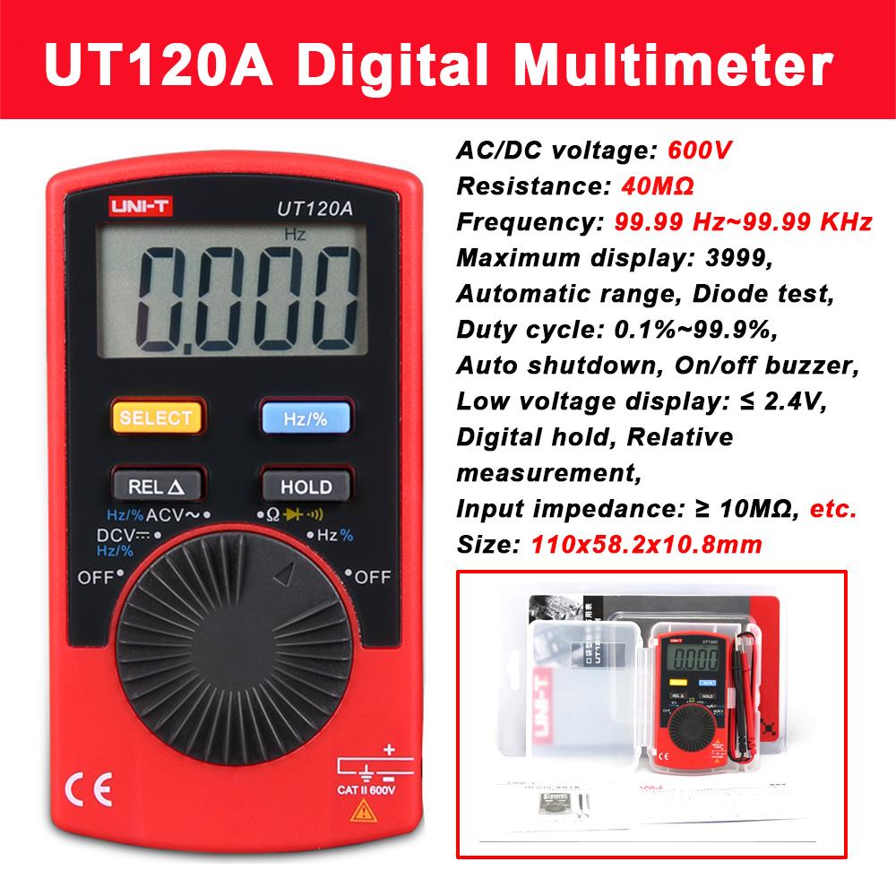 UNI-T Mini Multimeter UT33A+ UT33B+ UT33C+ UT33D+ UT120A UT120B UT120C UT123 UT123D UT125C Pocket Size Digital Multimeter