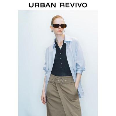 UR 2025 Autumn Women's Pin-Decorated Long Sleeve Casual Shirt